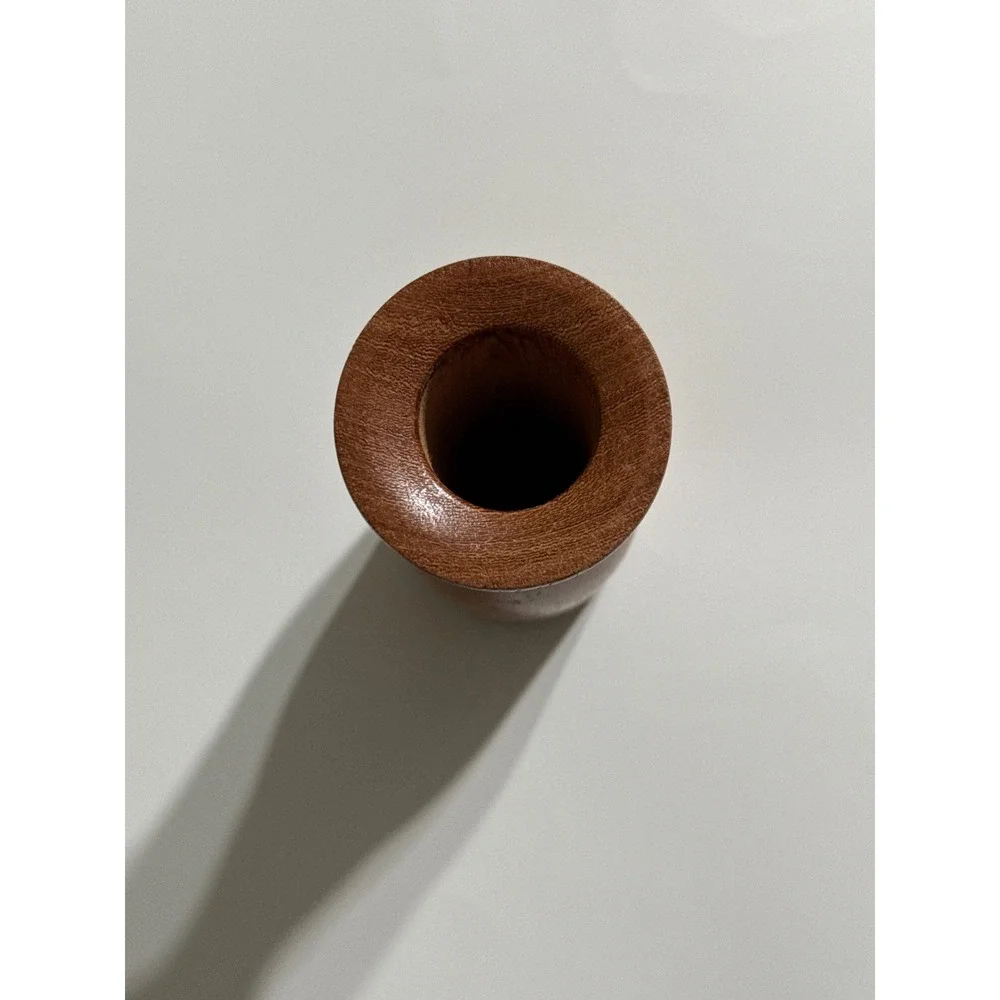 Don Prevatt Hand Crafted Wooden Bud Vase Mid Century Modern Artisan Decor 8.5